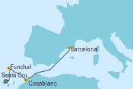 Visitando Santa Cruz de Tenerife (España), Funchal (Madeira), Casablanca (Marruecos), Barcelona