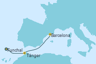 Visitando Funchal (Madeira), Tánger (Marruecos), Barcelona