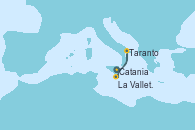 Visitando Catania (Sicilia), Taranto (Italia), La Valletta (Malta), Catania (Sicilia)