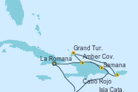 Visitando La Romana (República Dominicana), Isla Catalina (República Dominicana), Samana (República Dominicana), Amber Cove (República Dominicana), Grand Turks(Turks & Caicos), Cabo Rojo, La Romana (República Dominicana)