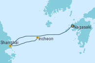 Visitando Nagasaki (Japón), Shanghái (China), Shanghái (China), Incheon (Corea del Sur)