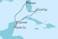 Visitando Tampa (Florida), Puerto Costa Maya (México), Cozumel (México), CocoCay (Bahamas), Tampa (Florida)