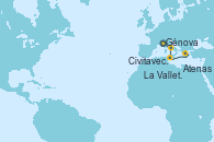 Visitando Génova (Italia), Civitavecchia (Roma), La Valletta (Malta), Atenas (Grecia) Visitando Génova (Italia), Civitavecchia (Roma), La Valletta (Malta), Atenas (Grecia)