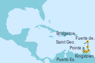 Visitando Pointe a Pitre (Guadalupe), Kingstown (Granadinas), Bridgetown (Barbados), Puerto España (Trinidad y Tobago), Saint George (Grenada), Fuerte de France (Martinica), Pointe a Pitre (Guadalupe)