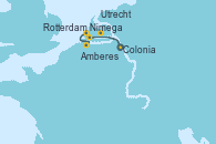 Visitando Colonia (Alemania), Nimega (Países Bajos), Amberes (Bélgica), Amberes (Bélgica), Rotterdam (Holanda), Utrecht (Holanda), Utrecht (Holanda), Colonia (Alemania)