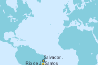 Visitando Salvador de Bahía (Brasil), Río de Janeiro (Brasil), Santos (Brasil)