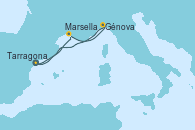 Visitando Tarragona (España), Marsella (Francia), Génova (Italia), Tarragona (España)