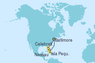 Visitando Baltimore (Maryland), Celebration Key, The Bahamas, Isla Pequeña (San Salvador/Bahamas), Nassau (Bahamas), Baltimore (Maryland)