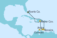 Visitando Puerto Cañaveral (Florida), Bonaire (Países Bajos), Aruba (Antillas), Curacao (Antillas), Amber Cove (República Dominicana), Puerto Cañaveral (Florida)