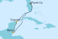 Visitando Puerto Cañaveral (Florida), Cozumel (México), Belize (Caribe), Puerto Cañaveral (Florida)