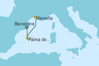 Visitando Barcelona, Palma de Mallorca (España), Marsella (Francia)