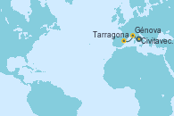 Visitando Civitavecchia (Roma), Génova (Italia), Tarragona (España)