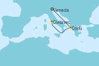 Visitando Venecia (Italia), Corfú (Grecia), Civitavecchia (Roma)