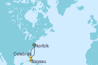 Visitando Norfolk (Virginia/EEUU), Nassau (Bahamas), Celebration Key, The Bahamas, Norfolk (Virginia/EEUU)