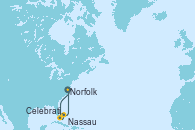 Visitando Norfolk (Virginia/EEUU), Celebration Key, The Bahamas, Nassau (Bahamas), Norfolk (Virginia/EEUU)