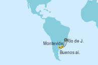 Visitando Río de Janeiro (Brasil), Montevideo (Uruguay), Buenos aires, Río de Janeiro (Brasil) Visitando Río de Janeiro (Brasil), Montevideo (Uruguay), Buenos aires, Río de Janeiro (Brasil)