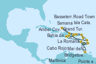 Visitando Pointe a Pitre (Guadalupe)Bahía de Guadalupe - Experiencia a bordo, Bahía de Guadalupe - Experiencia a bordo, Basseterre (Antillas), Road Town (Isla Tórtola/Islas Vírgenes), La Romana (República Dominicana), Isla Catalina (República Dominicana), Bahía de Catalina - Experiencia a bordo, Samana (República Dominicana), Grand Turks(Turks & Caicos), Bahía de Guadalupe - Experiencia a bordo, Bahía de Guadalupe - Experiencia a bordo, Amber Cove (República Dominicana), Cabo Rojo, La Romana (República Dominicana), Mar del Caribe - Experiencia a bordo, Martinica (Antillas), Bridgetown (Barbados), Pointe a Pitre (Guadalupe)