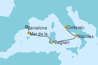 Visitando BarcelonaMar de las Baleares - Experiencia a bordo, Mar de las Baleares - Experiencia a bordo, Cagliari (Cerdeña), Nápoles (Italia), Civitavecchia (Roma)