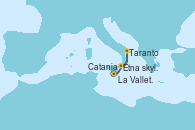 Visitando Catania (Sicilia)Etna skyline, Taranto (Italia), La Valletta (Malta), Catania (Sicilia)