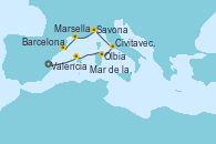 Visitando ValenciaMar de las Baleares - Experiencia a bordo, Mar de las Baleares - Experiencia a bordo, Olbia (Cerdeña), Civitavecchia (Roma), Savona (Italia), Marsella (Francia), Barcelona