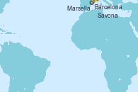 Visitando Barcelona, Marsella (Francia), Savona (Italia)