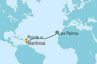 Visitando Las Palmas de Gran Canaria (España), Martinica (Antillas), Pointe a Pitre (Guadalupe)