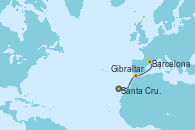 Visitando Santa Cruz de Tenerife (España), Gibraltar (Inglaterra), Barcelona
