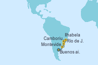 Visitando Buenos aires, Montevideo (Uruguay), Camboriu, Brazil, Ilhabela (Brasil), Río de Janeiro (Brasil), Buenos aires