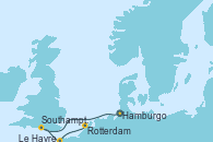 Visitando Hamburgo (Alemania), Southampton (Inglaterra), Le Havre (Francia), Rotterdam (Holanda)