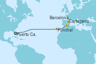 Visitando Puerto Cañaveral (Florida), Funchal (Madeira), Cartagena (Murcia), Barcelona