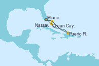 Visitando Miami (Florida/EEUU), Ocean Cay MSC Marine Reserve (Bahamas), Puerto Plata, Republica Dominicana, Nassau (Bahamas), Miami (Florida/EEUU)
