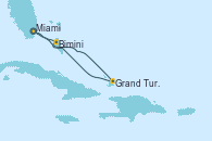 Visitando Miami (Florida/EEUU), Grand Turks(Turks & Caicos), Bimini (Bahamas), Miami (Florida/EEUU)