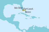 Visitando Fort Lauderdale (Florida/EEUU), Bimini (Bahamas), Isla Gran Bahama (Florida/EEUU), Fort Lauderdale (Florida/EEUU)