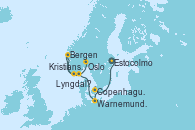 Visitando Estocolmo (Suecia), Copenhague (Dinamarca), Warnemunde (Alemania), Kristiansand (Noruega), Bergen (Noruega), Lyngdal Norway, Oslo (Noruega) Visitando Estocolmo (Suecia), Copenhague (Dinamarca), Warnemunde (Alemania), Kristiansand (Noruega), Bergen (Noruega), Lyngdal Norway, Oslo (Noruega)