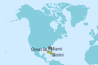 Visitando Miami (Florida/EEUU), Bimini (Bahamas), Great Stirrup Cay (Bahamas), Miami (Florida/EEUU) Visitando Miami (Florida/EEUU), Bimini (Bahamas), Great Stirrup Cay (Bahamas), Miami (Florida/EEUU)