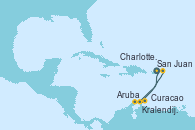 Visitando San Juan (Puerto Rico), Charlotte Amalie (St. Thomas), Kralendijk (Antillas), Curacao (Antillas), Aruba (Antillas), San Juan (Puerto Rico)
