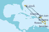 Visitando San Juan (Puerto Rico), Bridgetown (Barbados), Saint George (Grenada), Roseau (Dominica), St. John´s (Antigua y Barbuda), Charlotte Amalie (St. Thomas), San Juan (Puerto Rico)