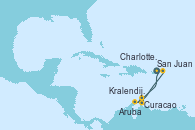 Visitando San Juan (Puerto Rico), Charlotte Amalie (St. Thomas), Curacao (Antillas), Kralendijk (Antillas), Aruba (Antillas), San Juan (Puerto Rico)