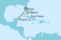 Visitando Tampa (Florida), Bimini (Bahamas), Cayo Hueso (Key West/Florida), Puerto Costa Maya (México), Tampa (Florida)