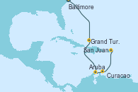 Visitando Baltimore (Maryland), Grand Turks(Turks & Caicos), Aruba (Antillas), Curacao (Antillas), San Juan (Puerto Rico)