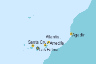 Visitando Las Palmas de Gran Canaria (España), Santa Cruz de Tenerife (España), Santa Cruz de Tenerife (España), Agadir (Marruecos), Arrecife (Lanzarote/España), Atlantis crest Oeste - Experiencia a bordo, Las Palmas de Gran Canaria (España)