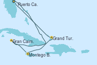 Visitando Puerto Cañaveral (Florida), Gran Caimán (Islas Caimán), Montego Bay (Jamaica), Grand Turks(Turks & Caicos), Puerto Cañaveral (Florida)