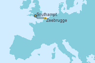 Visitando Southampton (Inglaterra), Zeebrugge (Bruselas), Southampton (Inglaterra)