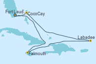 Visitando Fort Lauderdale (Florida/EEUU), Falmouth (Jamaica), Labadee (Haiti), CocoCay (Bahamas), Fort Lauderdale (Florida/EEUU)