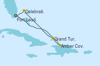 Visitando Fort Lauderdale (Florida/EEUU), Grand Turks(Turks & Caicos), Amber Cove (República Dominicana), Celebration Key, The Bahamas, Fort Lauderdale (Florida/EEUU)