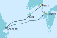 Visitando Shanghái (China), Fukuoka (Japón), Busán (Corea del Sur), Jeju (Corea del Sur), Shanghái (China)