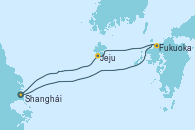 Visitando Shanghái (China), Fukuoka (Japón), Jeju (Corea del Sur), Shanghái (China)