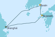 Visitando Shanghái (China), Nagasaki (Japón), Busán (Corea del Sur), Shanghái (China)