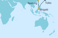 Visitando Tokio (Japón), Ishigaki (Japón), Keelung (Taiwán)