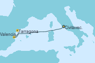 Visitando Civitavecchia (Roma), Valencia, Tarragona (España)